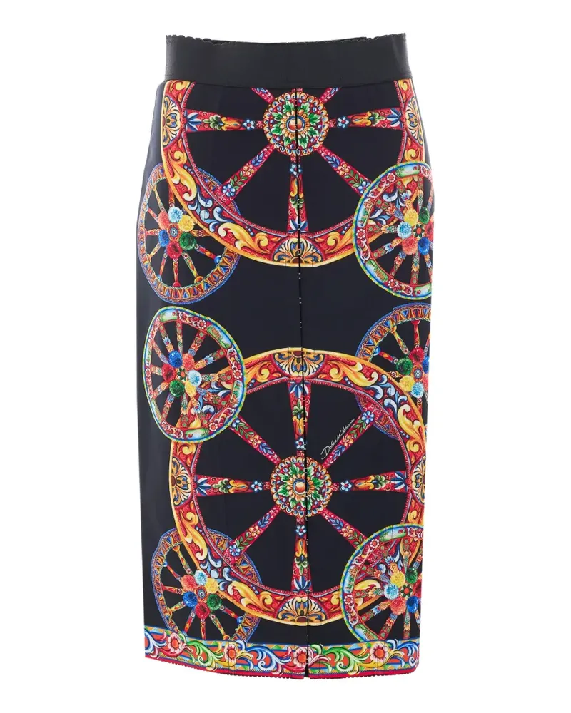 Dolce & Gabbana Midirock mit Carretto-Print - Schwarz Schwarz