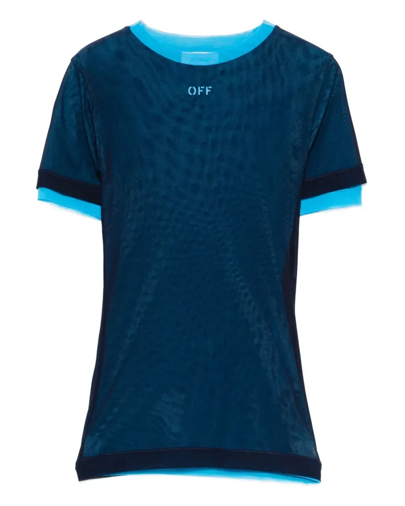 OFF-WHITE Top aus Mesh - Blau Blau