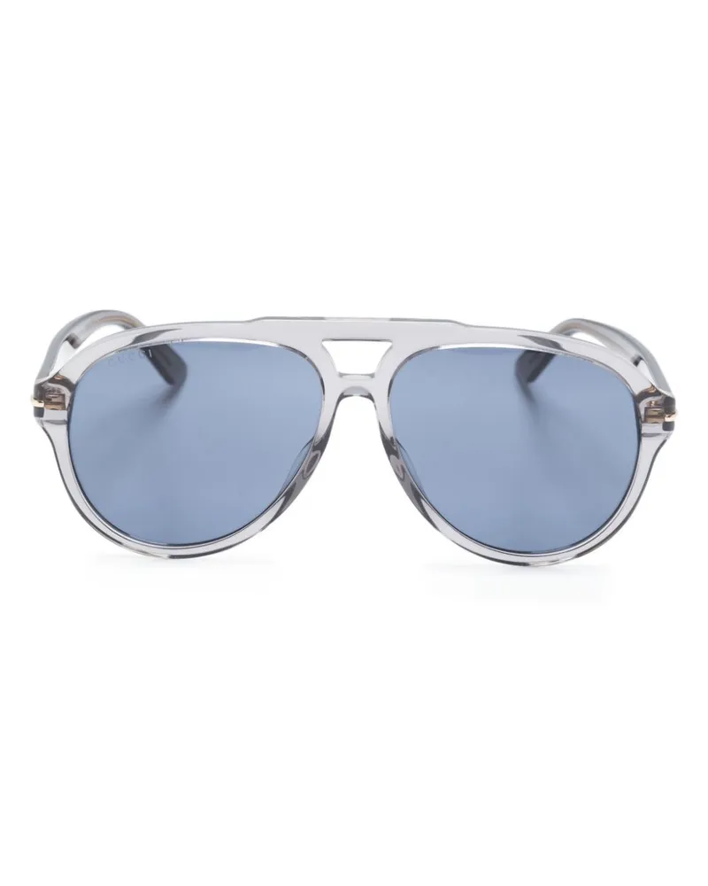 Gucci Sonnenbrille mit Oversized-Gestell - Grau Grau