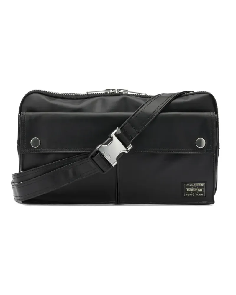 PORTER-YOSHIDA & CO Free Style logo-patch buckle-fastening belt bag - Schwarz Schwarz