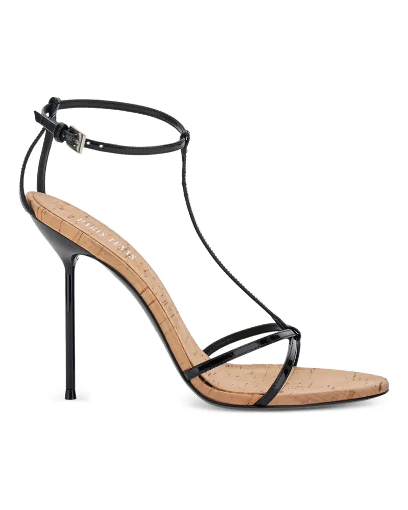 Paris Texas Lidia Pumps mit T-Riemen - Schwarz Schwarz