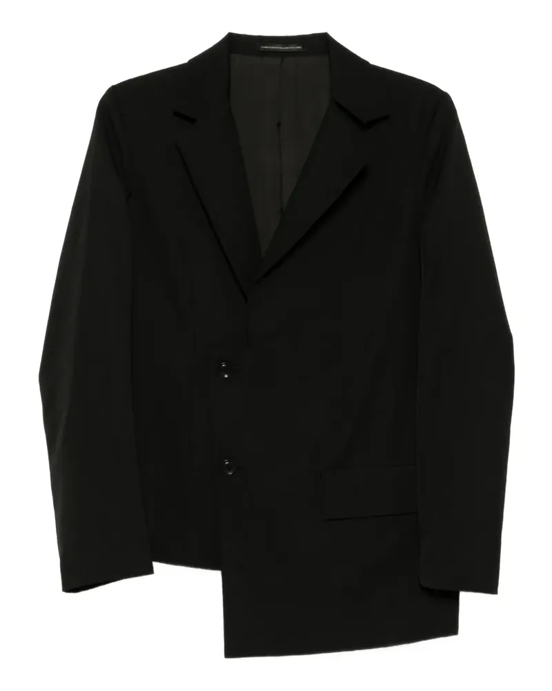 Yohji Yamamoto Asymmetrische Jacke - Schwarz Schwarz