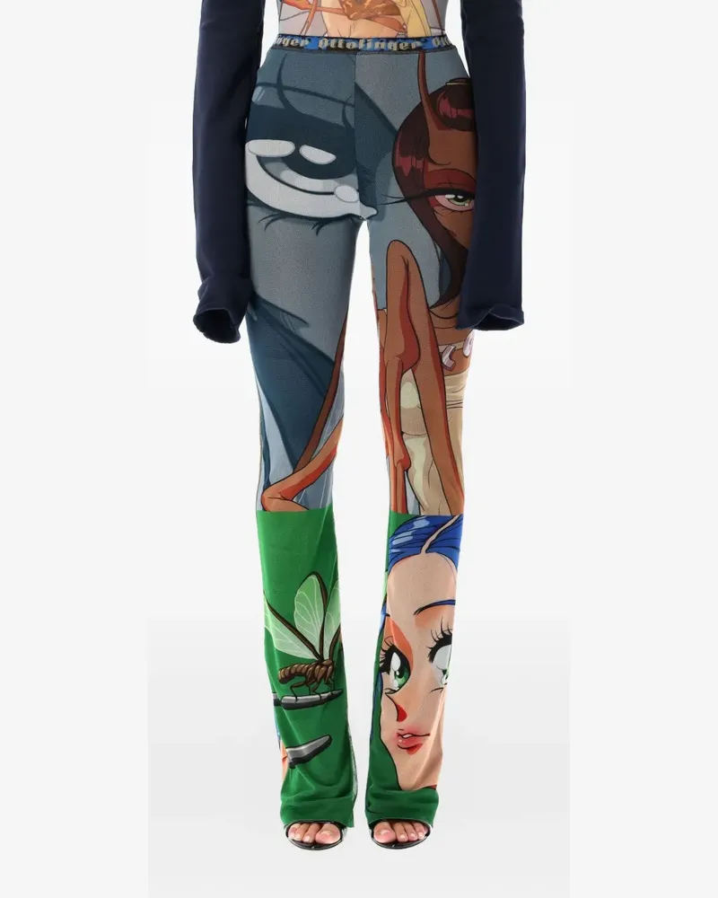OTTOLINGER Leggings mit Cartoon-Print - Grau Grau