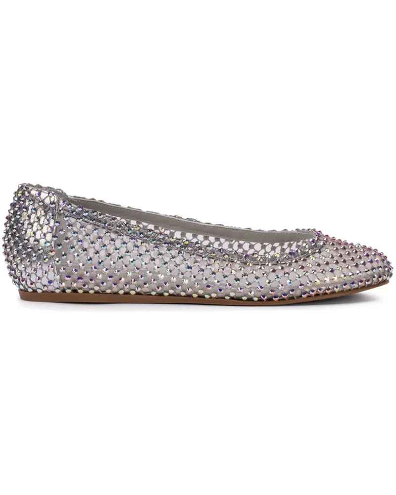 Le Silla Gilda Ballerinas mit Kristallen - Silber Silber