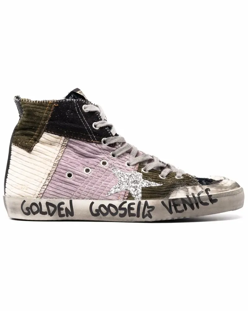 Golden Goose High-Top-Sneakers im Patchwork-Look - Grün Grün