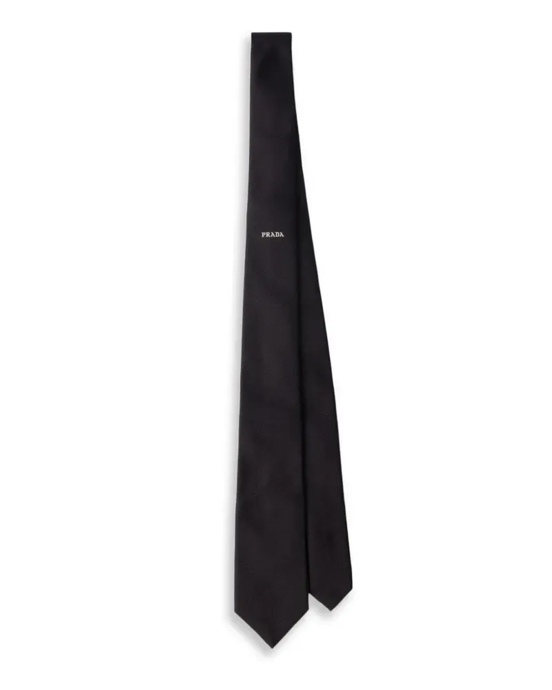 Prada silk tie - Schwarz Schwarz
