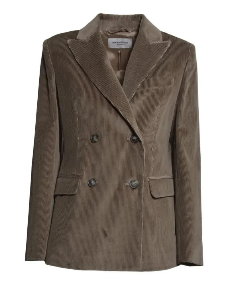 Max Mara Doppelreihiges Cordsakko - Braun Braun