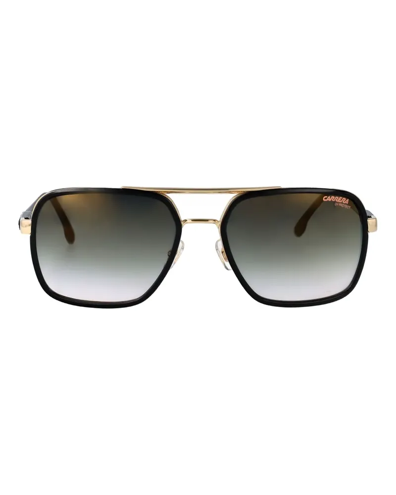 Carrera Sonnenbrille mit eckigem Gestell - Schwarz Schwarz