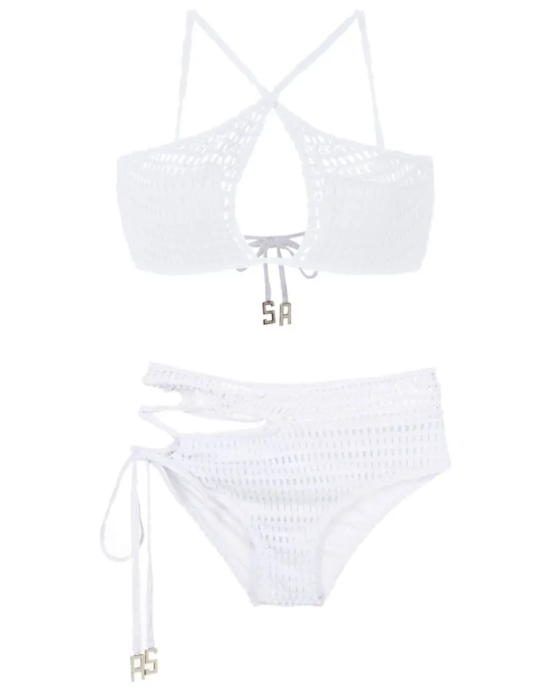 Amir Slama Bikini mit Schlüsselloch-Detail - Weiß Weiß