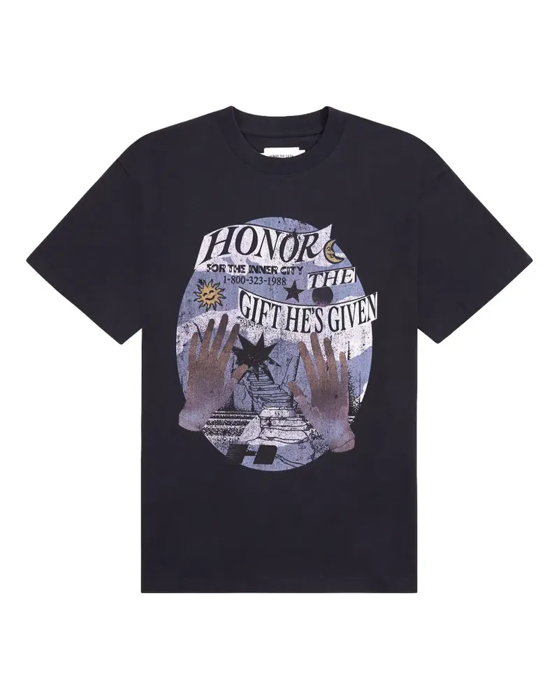 Honor The Gift Gift He Given T-Shirt - Schwarz Schwarz