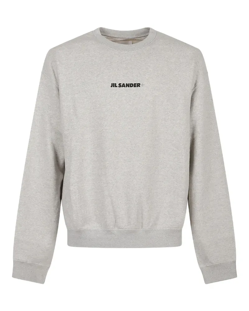 Jil Sander logo-embroidered crew-neck sweatshirt - Grau Grau