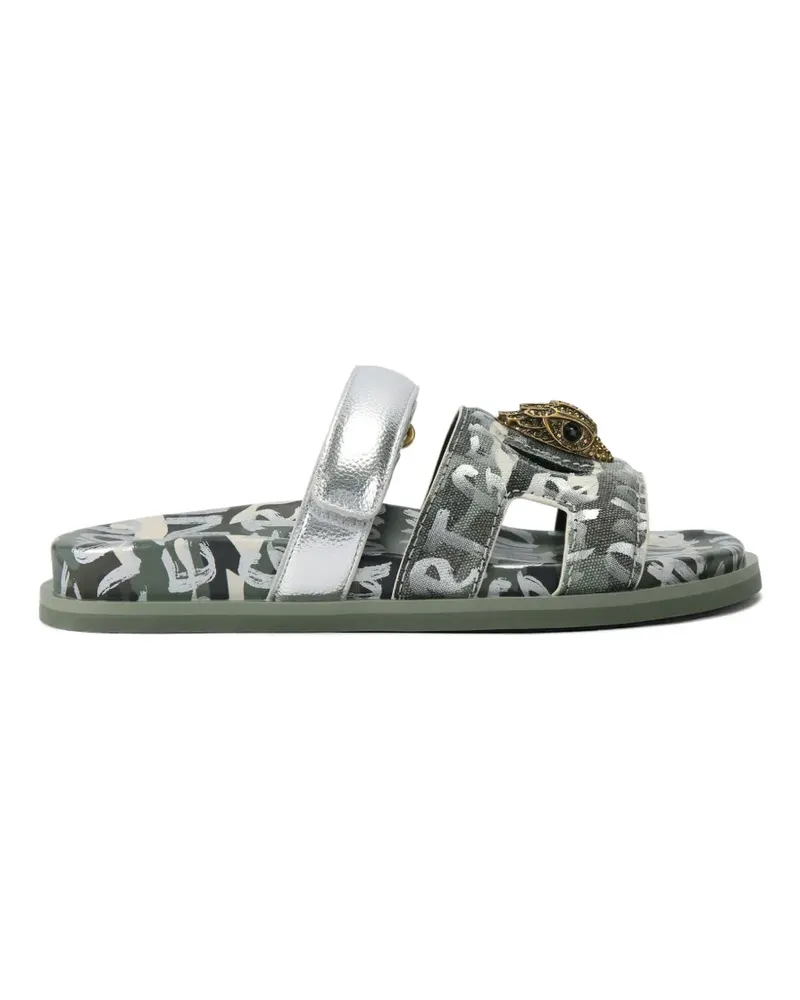 Kurt Geiger Camouflage-Sandalen mit Cut-Out - Grün Grün