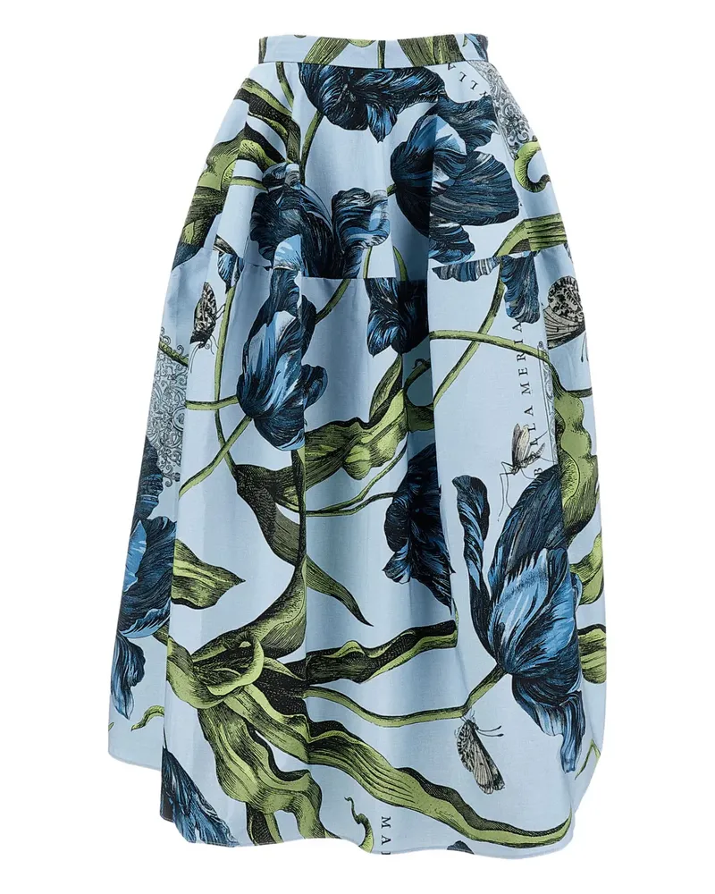Erdem tulip-print midi skirt - Blau Blau