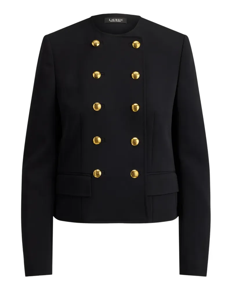 Ralph Lauren Doppelreihige Jacke aus Sablé-Krepp - Schwarz Schwarz