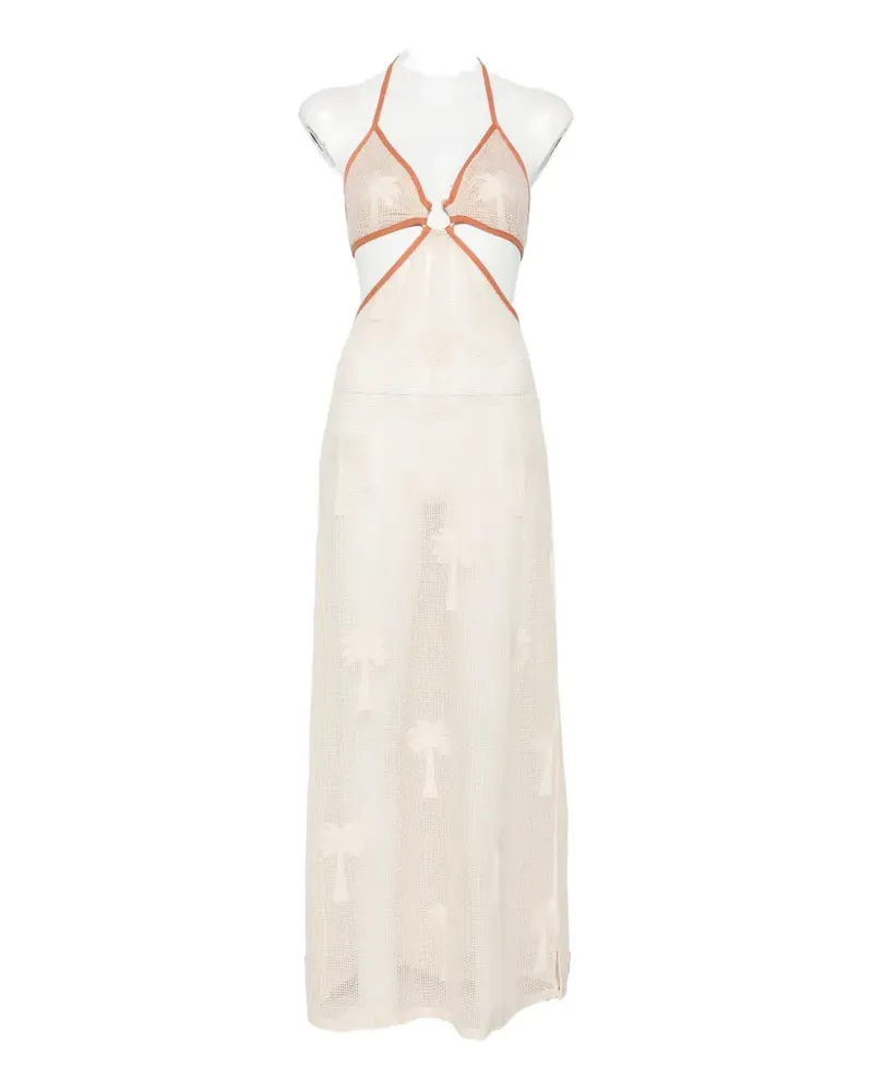 Johanna Ortiz Ebb and Flow palm-tree maxi dress - Nude Nude