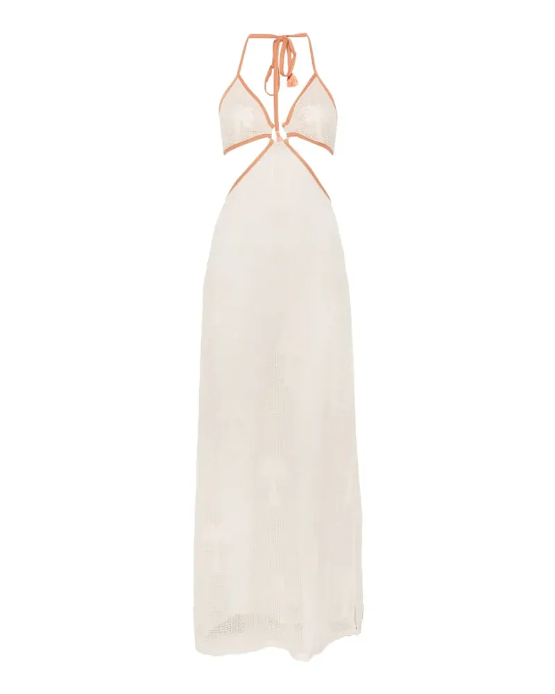 Johanna Ortiz Ebb and Flow palm-tree maxi dress - Nude Nude