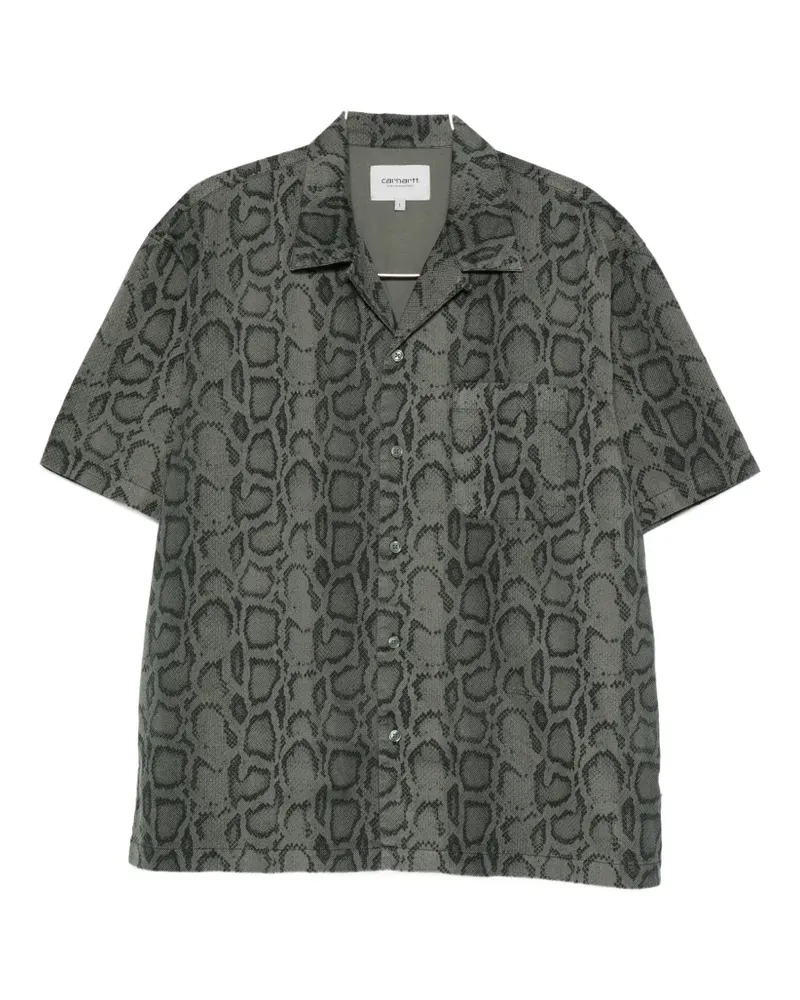 Carhartt WIP snakeskin-print short-sleeve shirt - Grün Grün