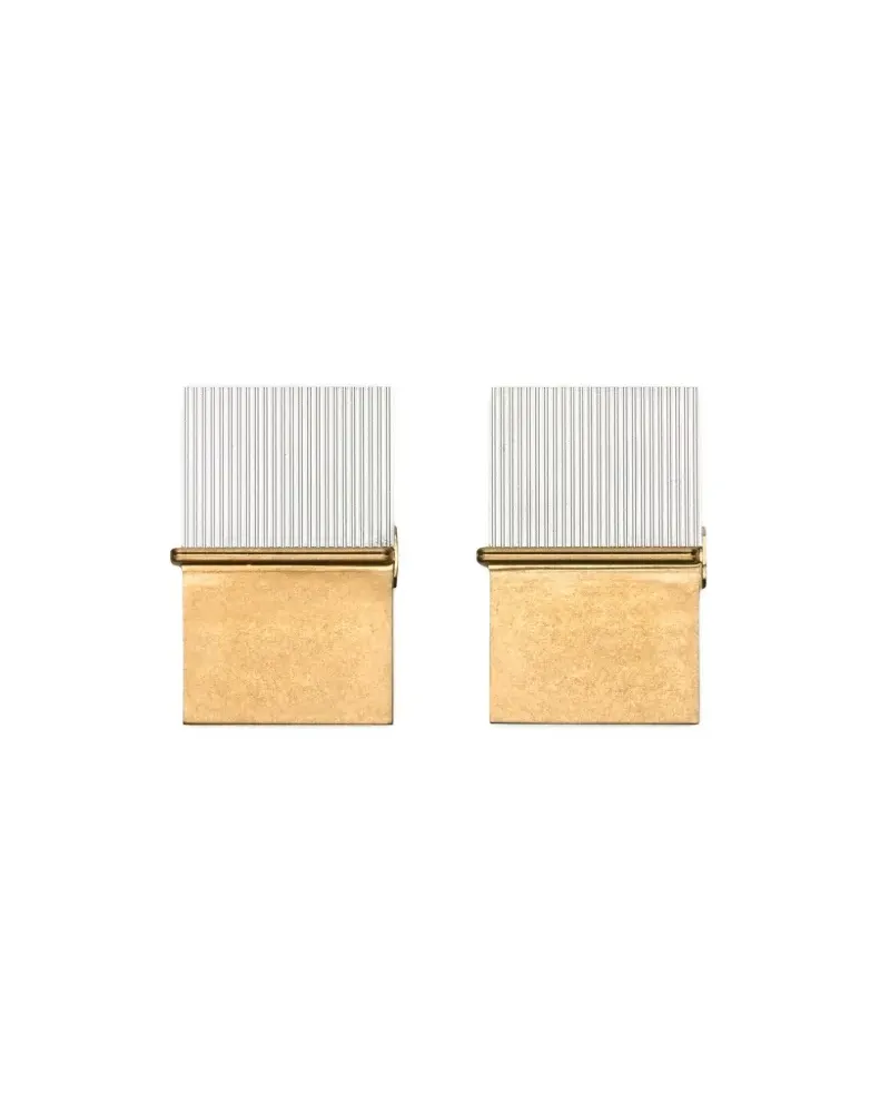 Acne Studios Ohrringe in Notizblockform - Gold Gold