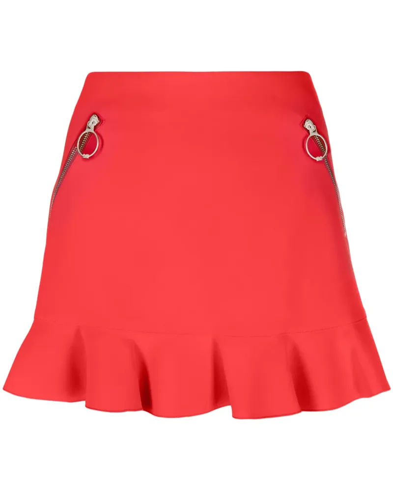 Dsquared2 Gerüschter Minirock mit Reißverschluss - Rot Rot