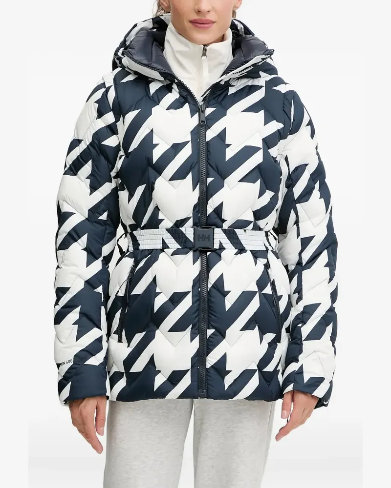Helly Hansen houndstooth-pattern down jacket - Blau Blau