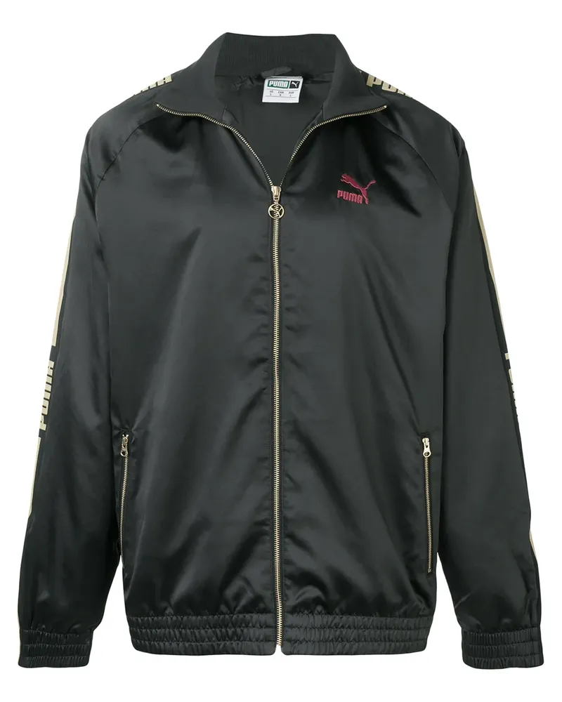 Puma Sportjacke mit Logo-Stickerei - Schwarz Schwarz
