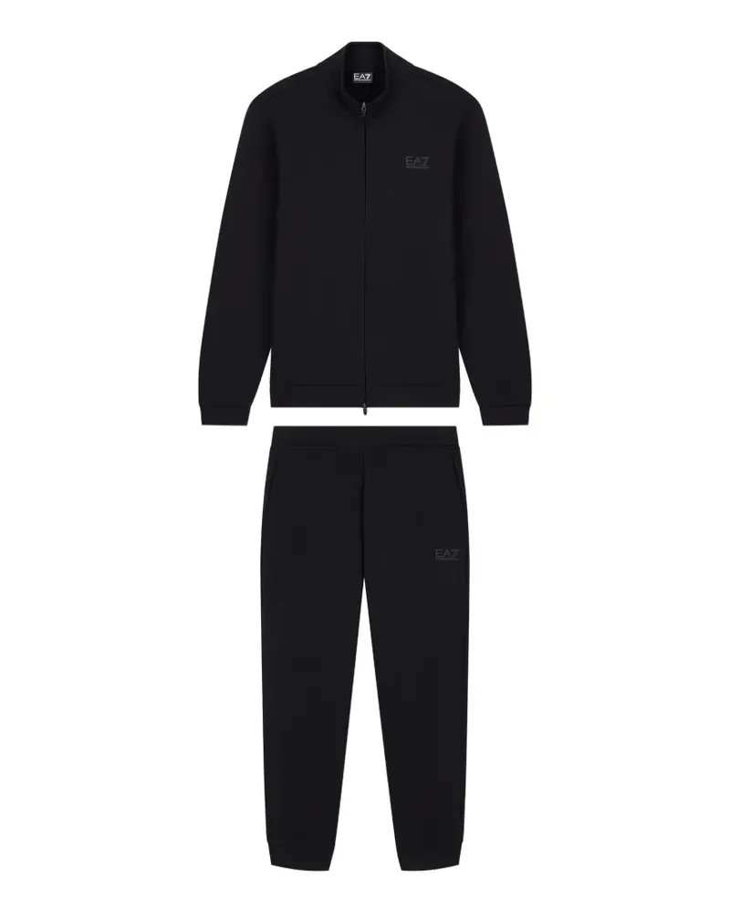 EA7 Jogginganzug mit Logo-Print - Schwarz Schwarz