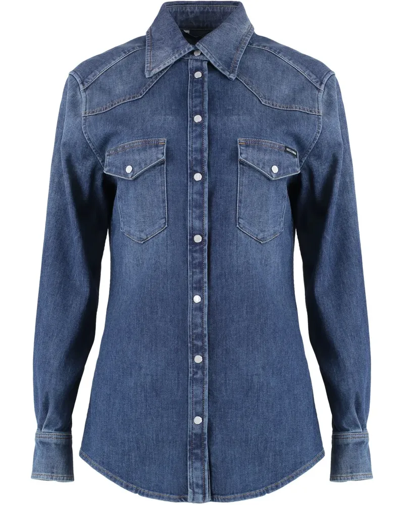 Dolce & Gabbana Klassisches Jeanshemd - Blau Blau