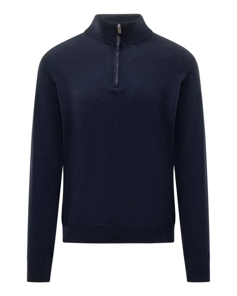 Filippo de Laurentiis half-zip fine-knit sweater - Blau Blau