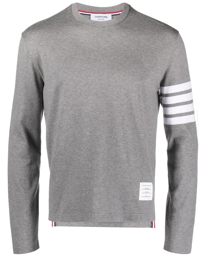 Thom Browne T-Shirt mit Streifen - Grau Grau