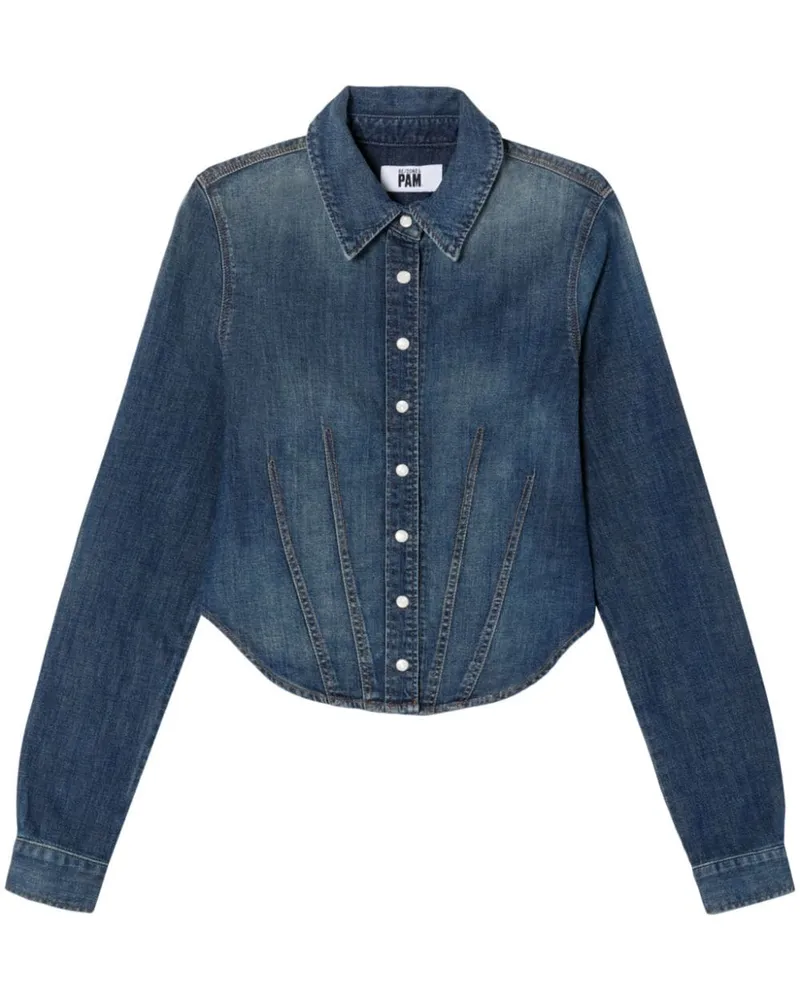RE/DONE x Pamela Anderson Jeanshemd - Blau Blau