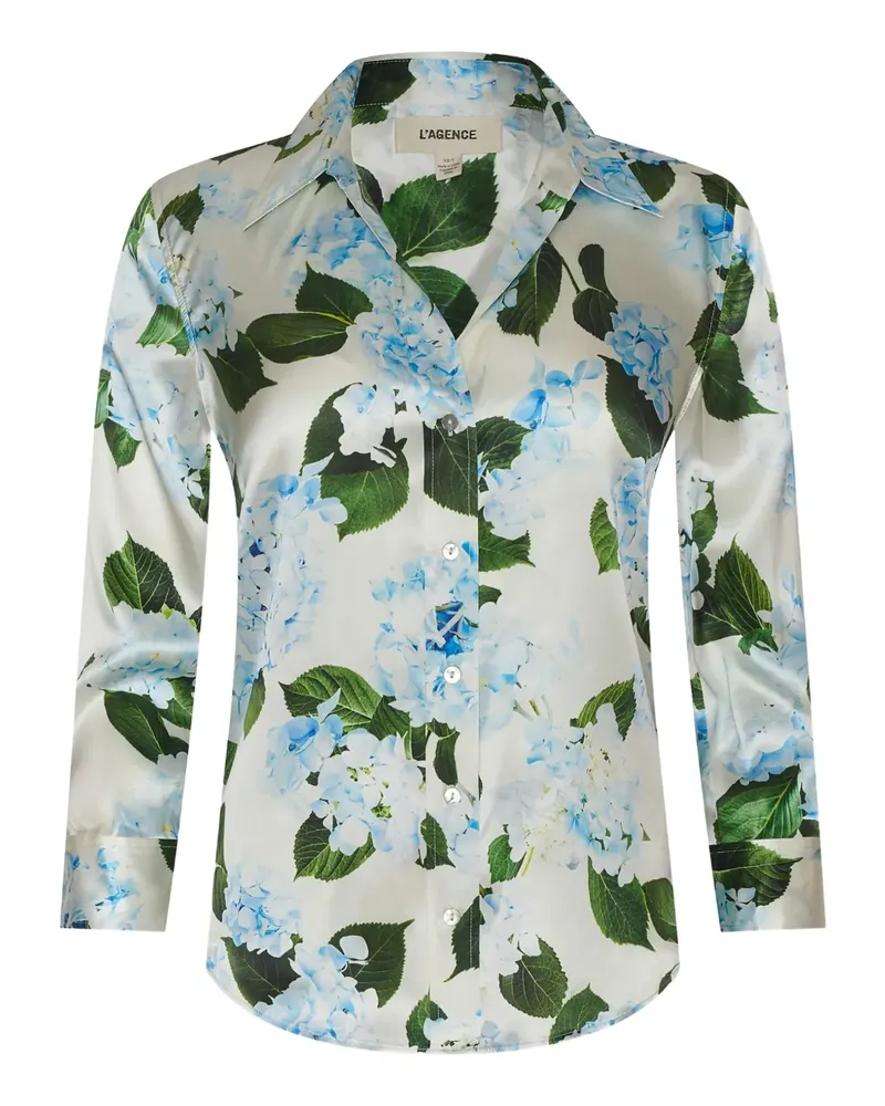 L'Agence Hemd mit Print - Weiß Weiß