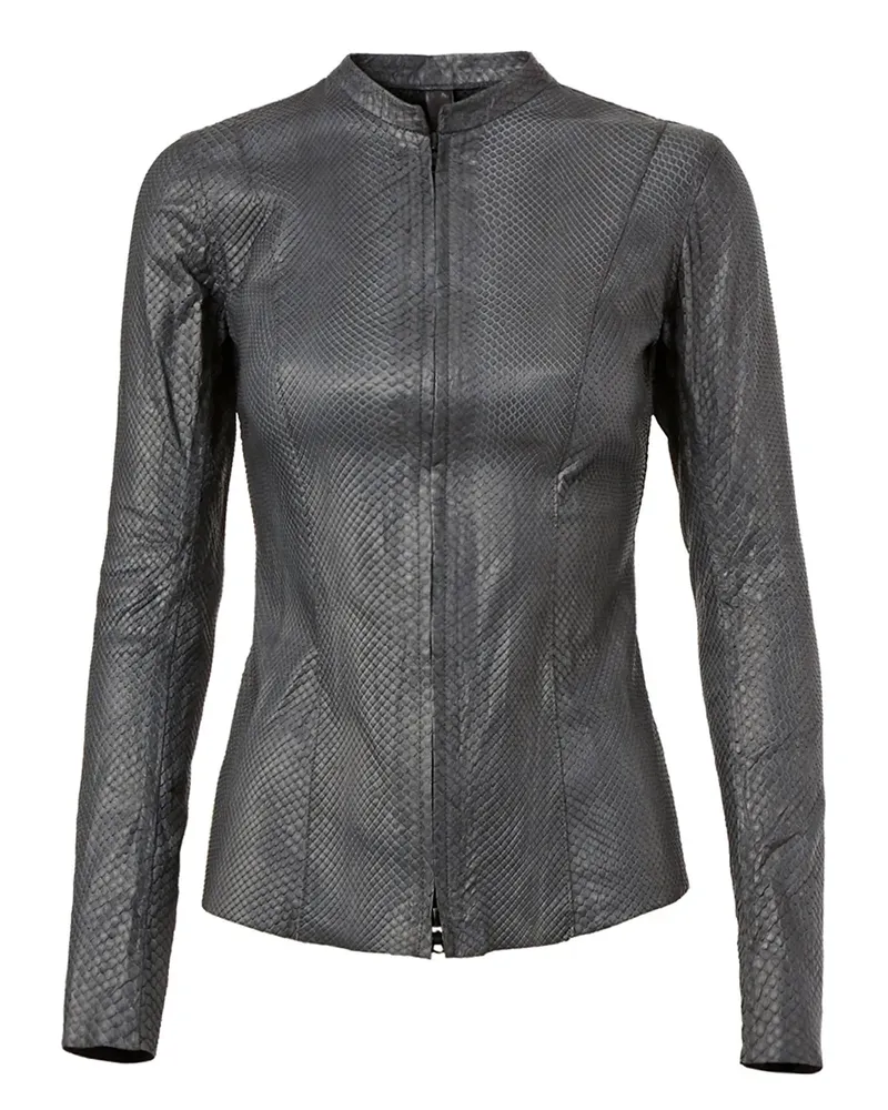 Isaac Sellam Instinct' Jacke aus Schlangenleder - Grau Grau
