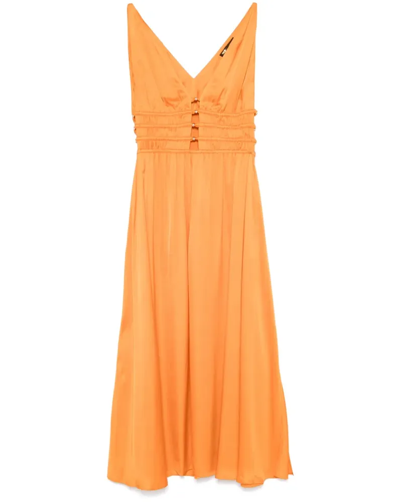 Maje Midikleid mit V-Ausschnitt - Orange Orange