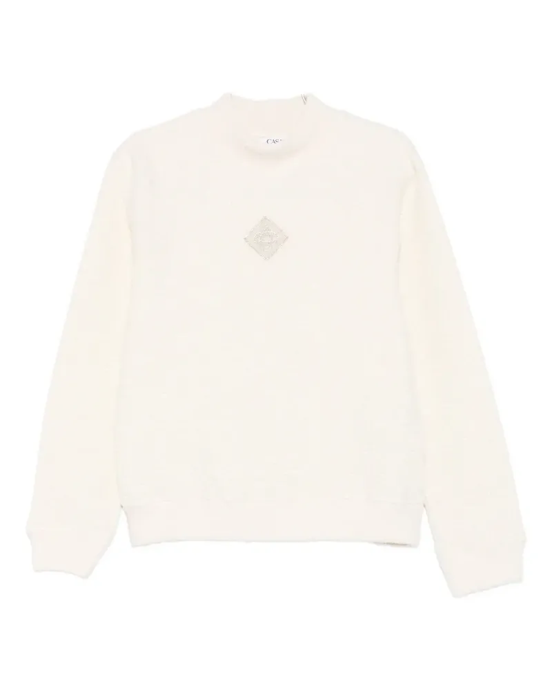 Casablanca Paris textured sweatshirt - Nude Nude