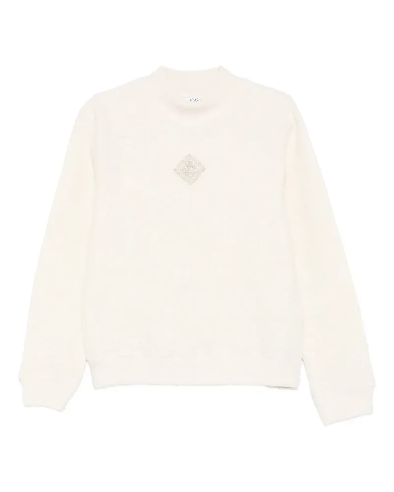 Casablanca Paris textured sweatshirt - Nude Nude