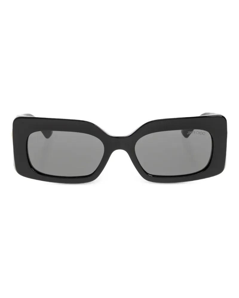 Jimmy Choo rectangle-frame sunglasses - Schwarz Schwarz