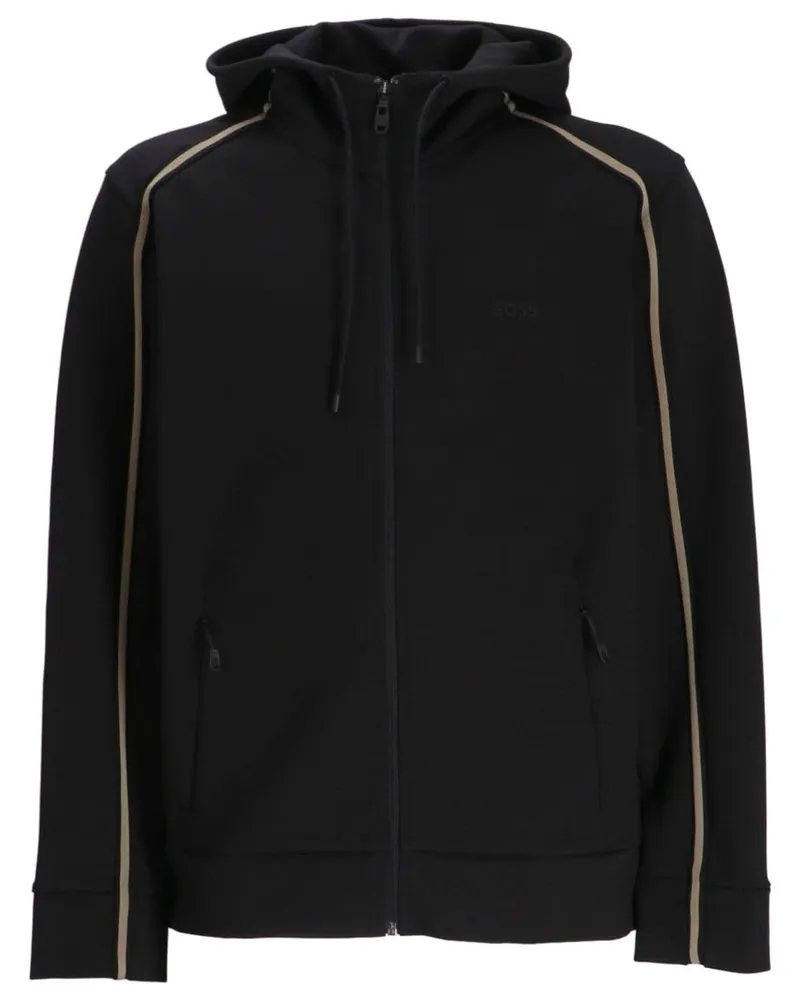 HUGO BOSS Kapuzenjacke mit Reißverschluss - Schwarz Schwarz