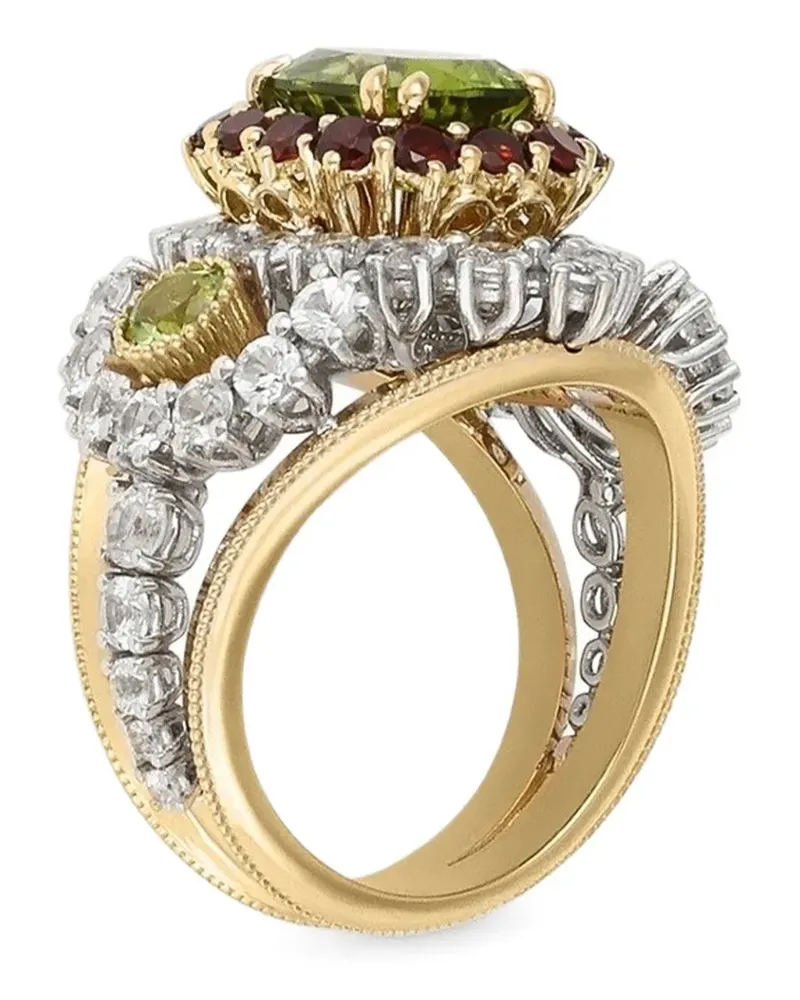 Dolce & Gabbana Eleganza Ring 18K Weiß- und Gelbgold, Peridot, Granate und Saphire Gold
