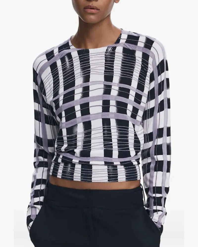 Desigual plaid-pattern sweater - Weiß Weiß