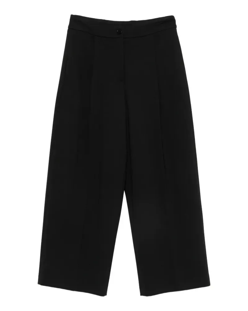 Liviana Conti Wide-Leg-Hose mit Bundfalten - Schwarz Schwarz