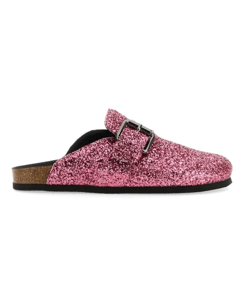 Philosophy Di Lorenzo Serafini buckle-detail glitter-embellishment mules - Rosa Rosa