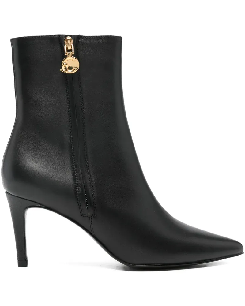 Coccinelle Spitze C-Me Smooth Stiefel mit Reißverschlussdetail 80mm - Schwarz Schwarz