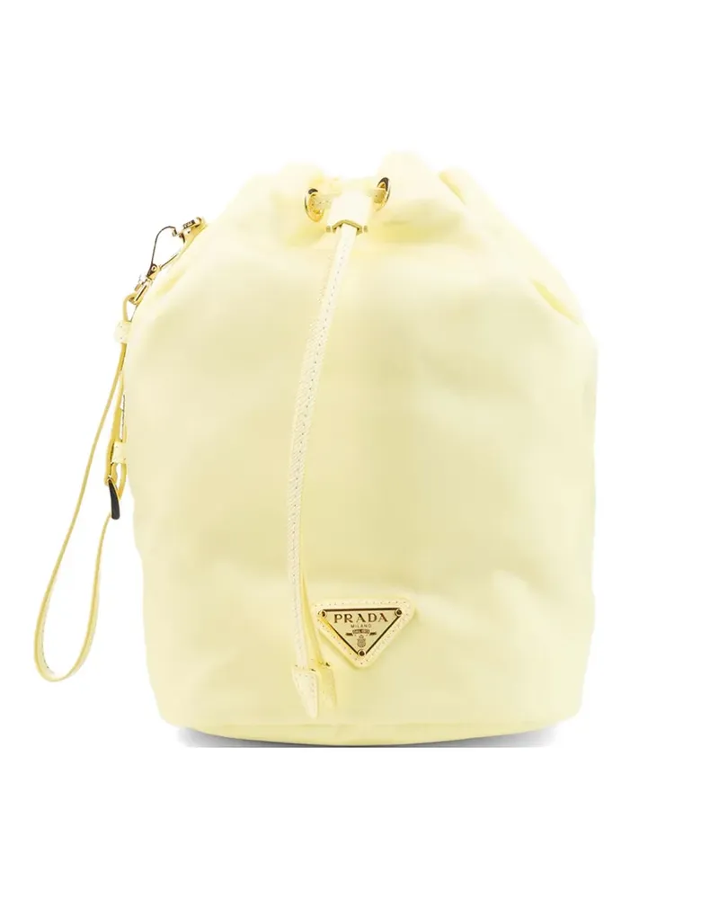 Prada logo-plaque tote bag - Gelb Gelb
