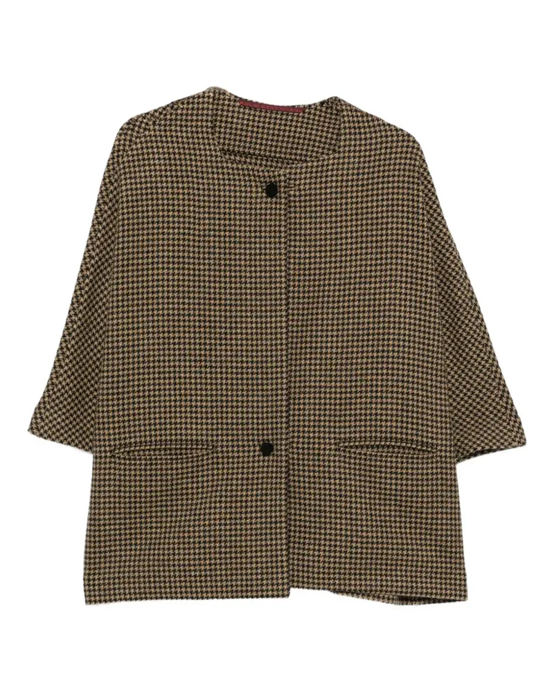 Daniela Gregis Jacke mit Hahnentrittmuster - Braun Braun