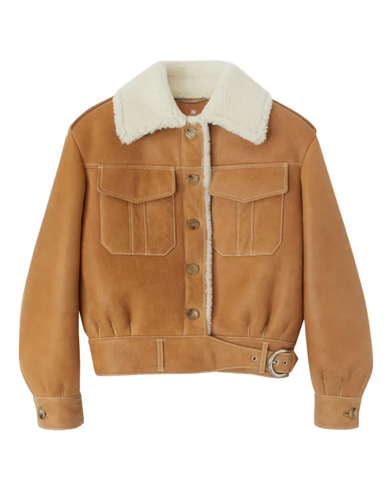 Ermanno Scervino Jacke mit Shearling-Kragen - Braun Braun