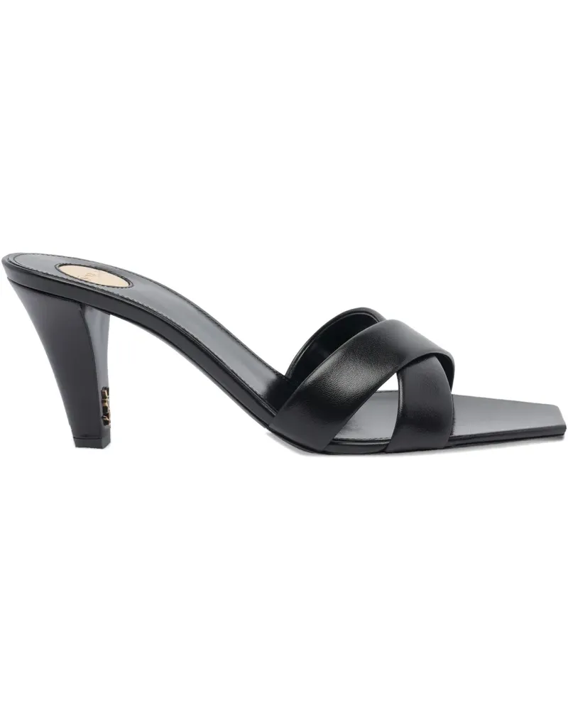 Saint Laurent Jill Mules 75mm - Schwarz Schwarz