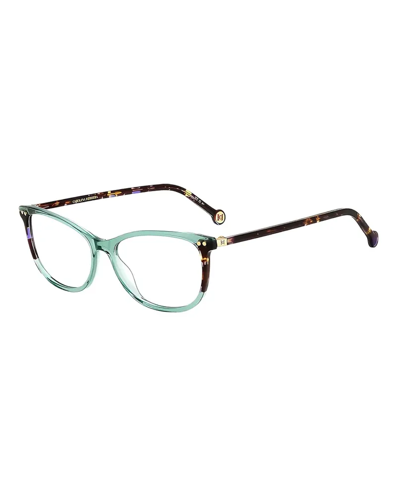 Carolina Herrera New York Cat-Eye-Brille in Schildpattoptik - Grün Grün
