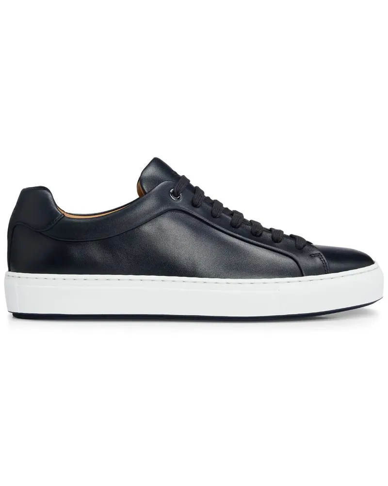 HUGO BOSS Cupsole Sneakers aus Leder - Blau Blau