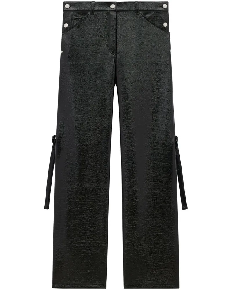 Courrèges Sailor Buckle Vinylhose - Schwarz Schwarz