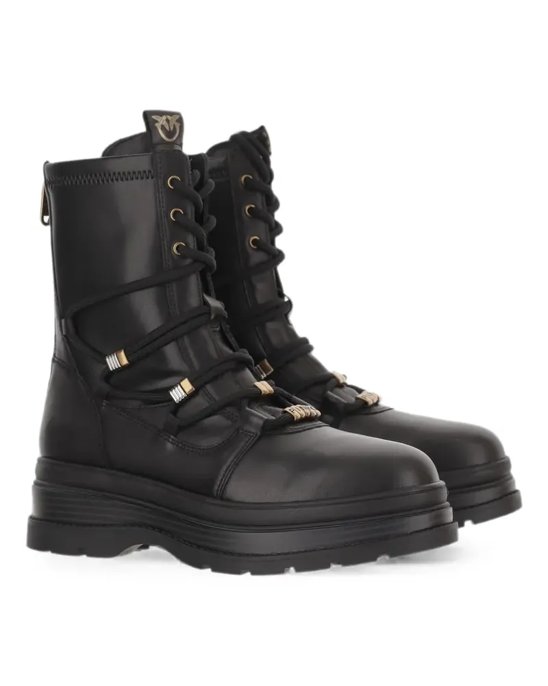 Pinko lace-up platform ankle boots - Schwarz Schwarz